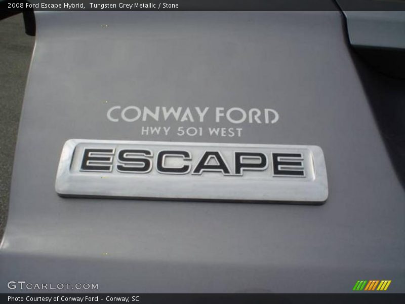 Tungsten Grey Metallic / Stone 2008 Ford Escape Hybrid