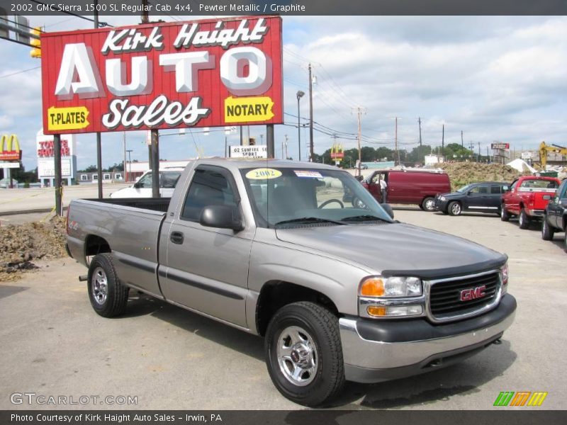 Pewter Metallic / Graphite 2002 GMC Sierra 1500 SL Regular Cab 4x4