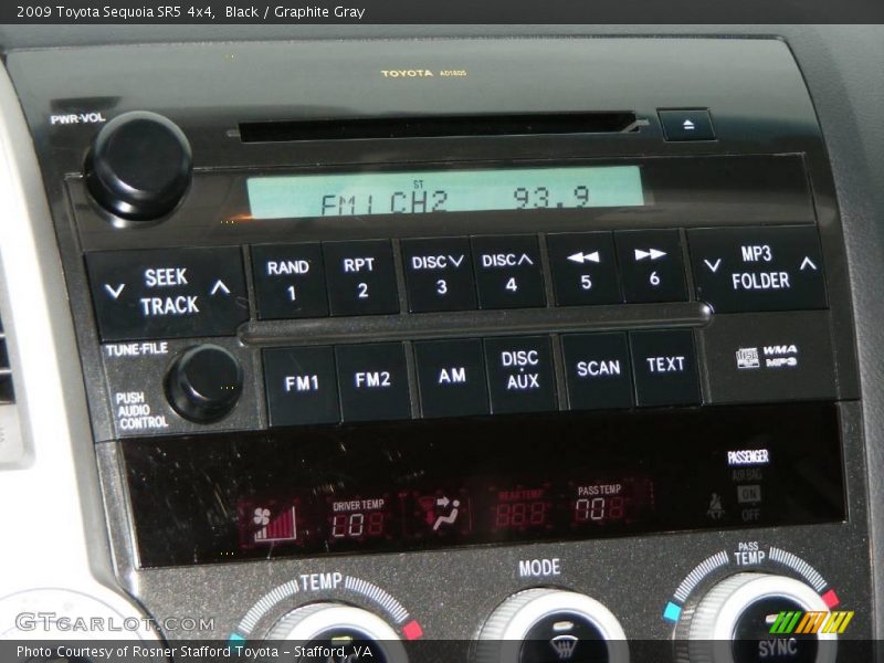 Black / Graphite Gray 2009 Toyota Sequoia SR5 4x4
