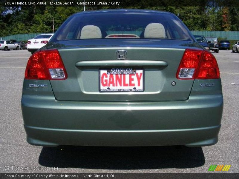 Galapagos Green / Gray 2004 Honda Civic Value Package Sedan