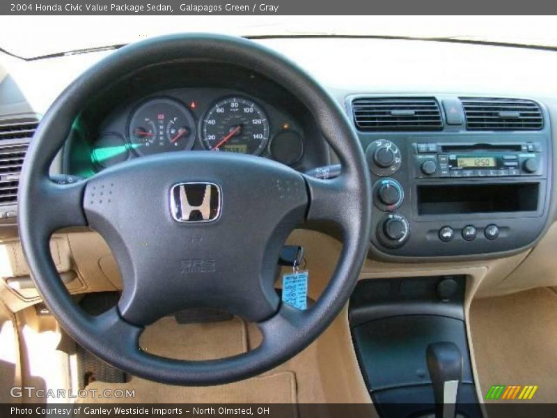 Galapagos Green / Gray 2004 Honda Civic Value Package Sedan