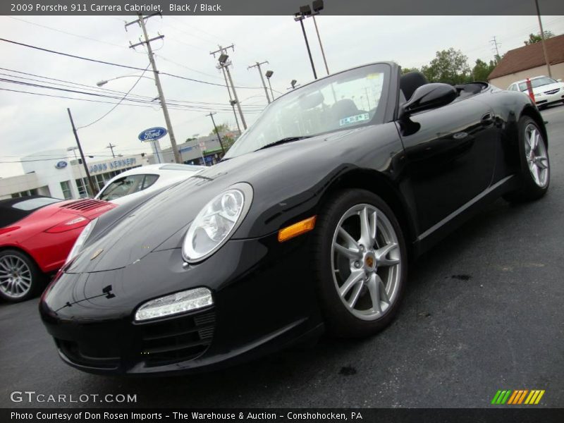 Black / Black 2009 Porsche 911 Carrera Cabriolet