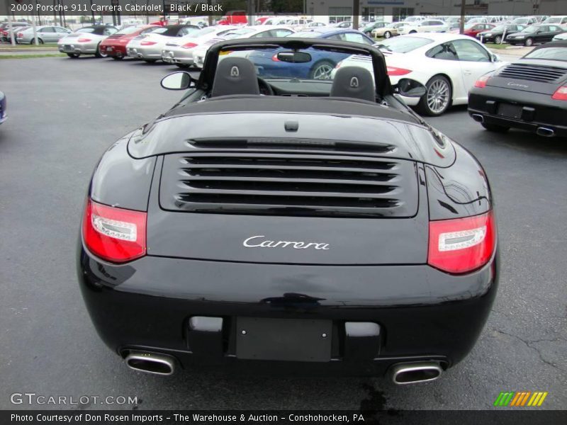 Black / Black 2009 Porsche 911 Carrera Cabriolet