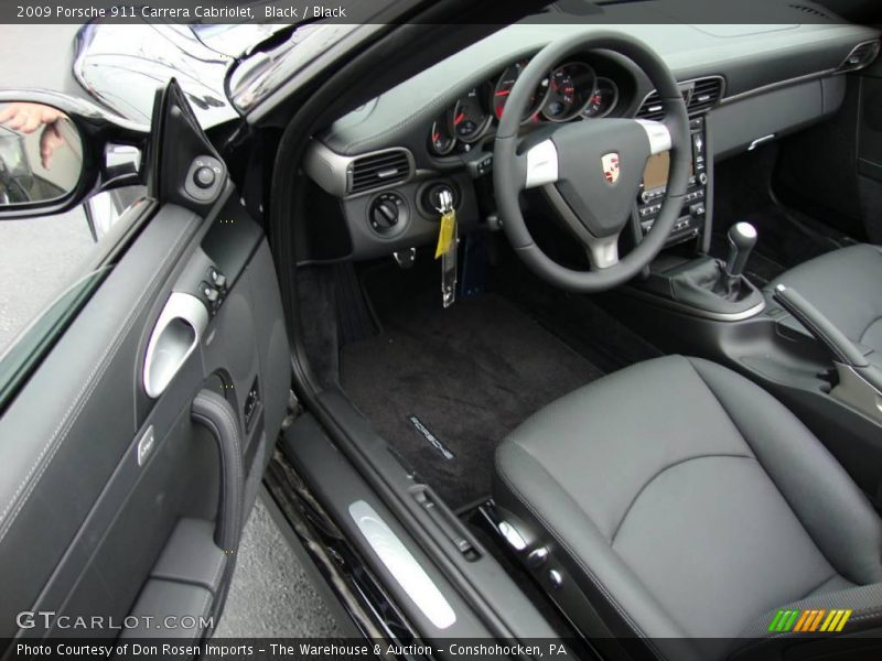 Black / Black 2009 Porsche 911 Carrera Cabriolet