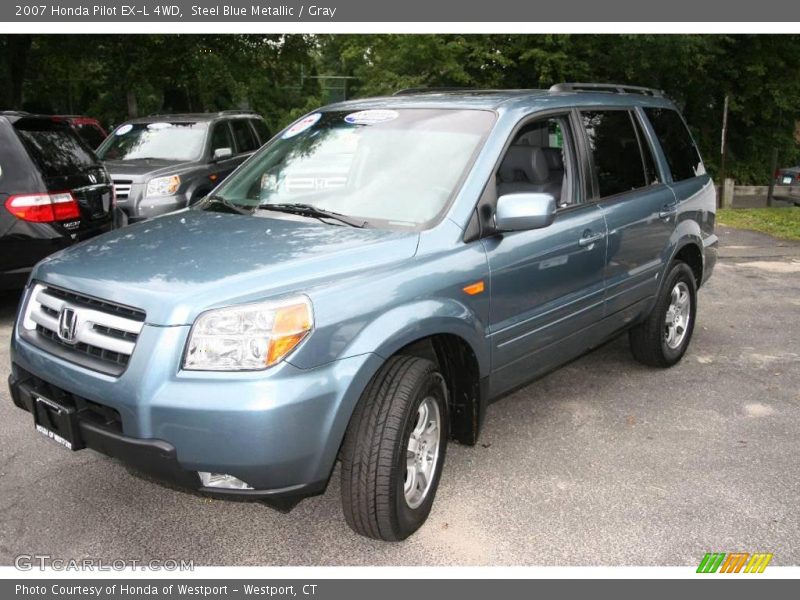 Steel Blue Metallic / Gray 2007 Honda Pilot EX-L 4WD