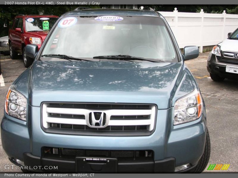 Steel Blue Metallic / Gray 2007 Honda Pilot EX-L 4WD