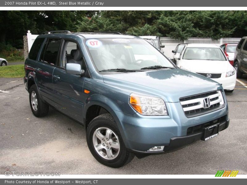 Steel Blue Metallic / Gray 2007 Honda Pilot EX-L 4WD
