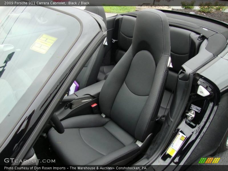 Black / Black 2009 Porsche 911 Carrera Cabriolet