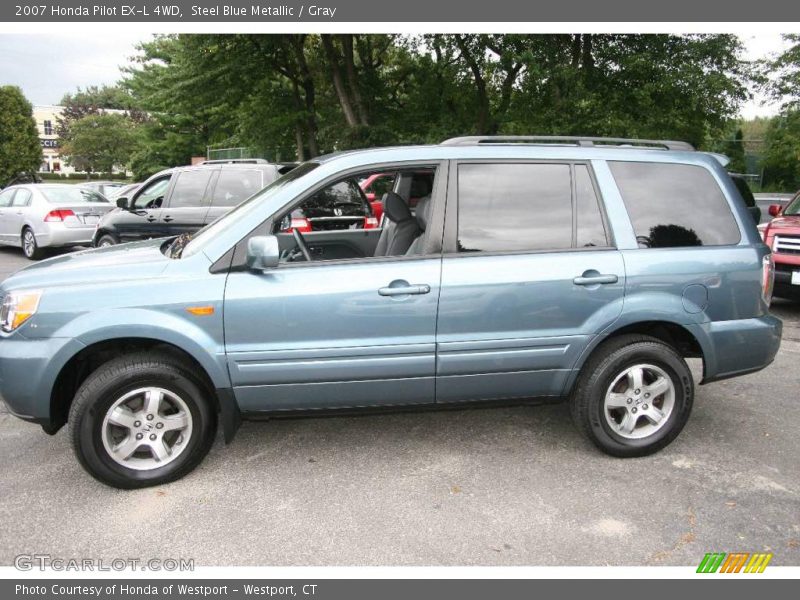 Steel Blue Metallic / Gray 2007 Honda Pilot EX-L 4WD