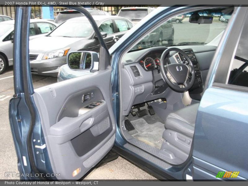Steel Blue Metallic / Gray 2007 Honda Pilot EX-L 4WD