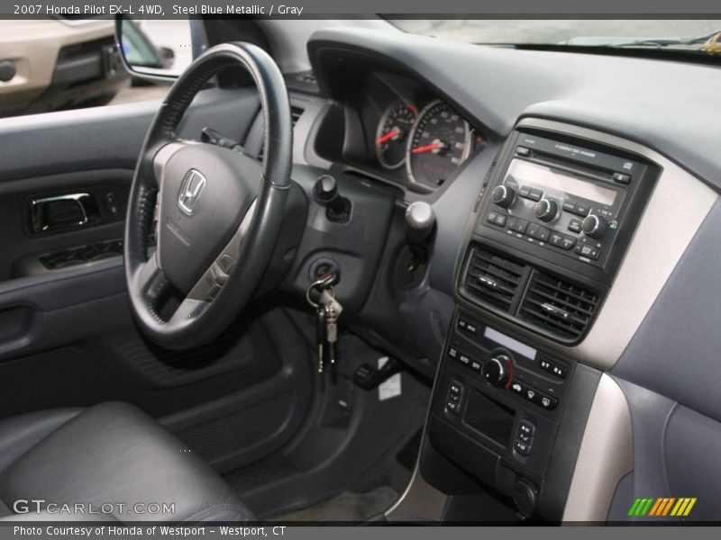 Steel Blue Metallic / Gray 2007 Honda Pilot EX-L 4WD