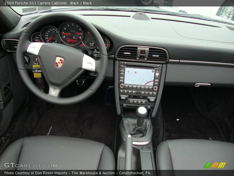 Black / Black 2009 Porsche 911 Carrera Cabriolet