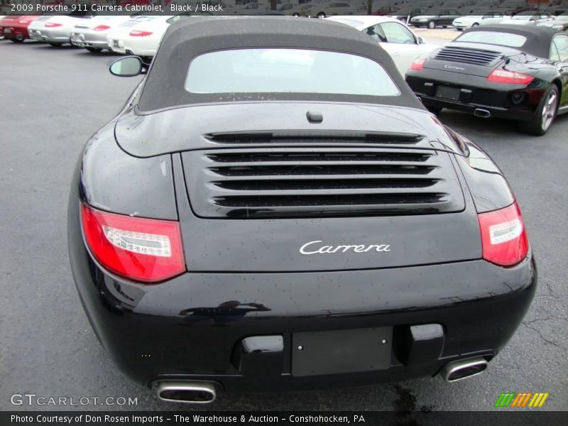 Black / Black 2009 Porsche 911 Carrera Cabriolet
