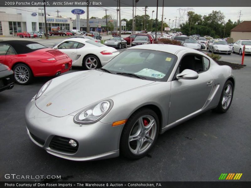 Arctic Silver Metallic / Black 2009 Porsche Cayman S