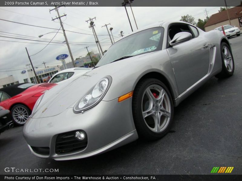 Arctic Silver Metallic / Black 2009 Porsche Cayman S