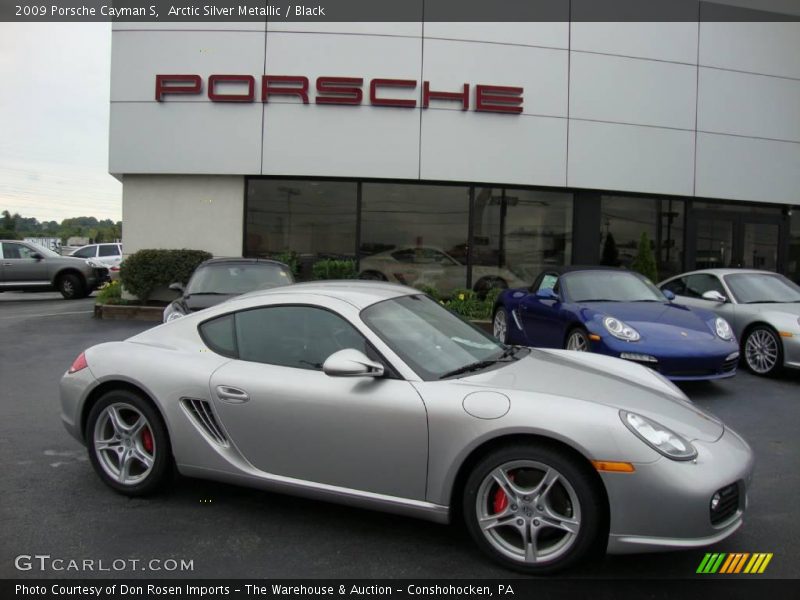 Arctic Silver Metallic / Black 2009 Porsche Cayman S