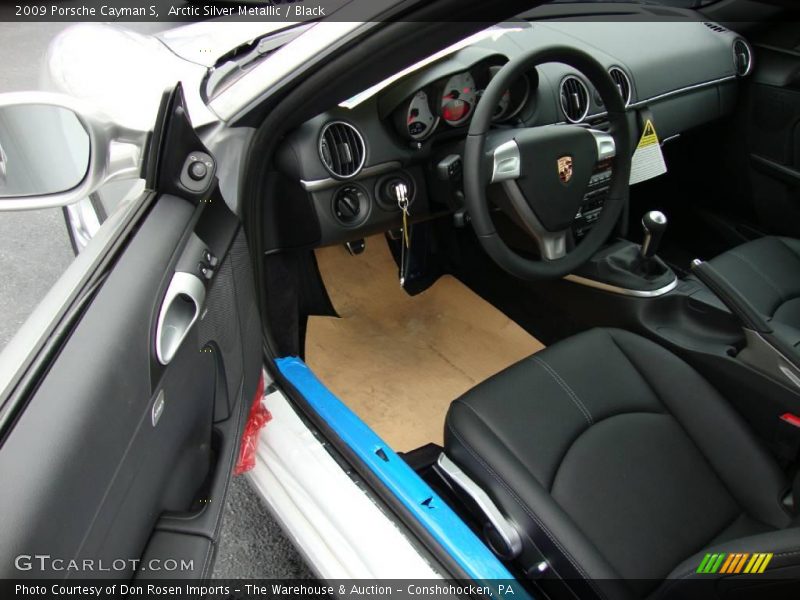 Arctic Silver Metallic / Black 2009 Porsche Cayman S
