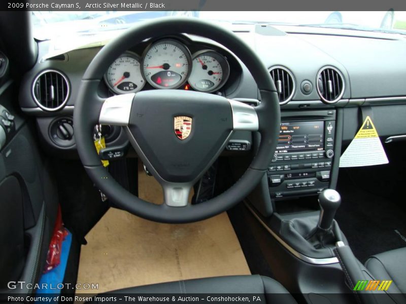 Arctic Silver Metallic / Black 2009 Porsche Cayman S