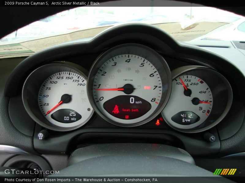 Arctic Silver Metallic / Black 2009 Porsche Cayman S