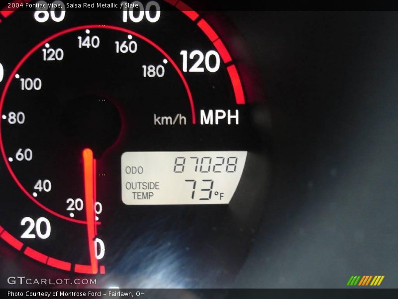 Salsa Red Metallic / Slate 2004 Pontiac Vibe