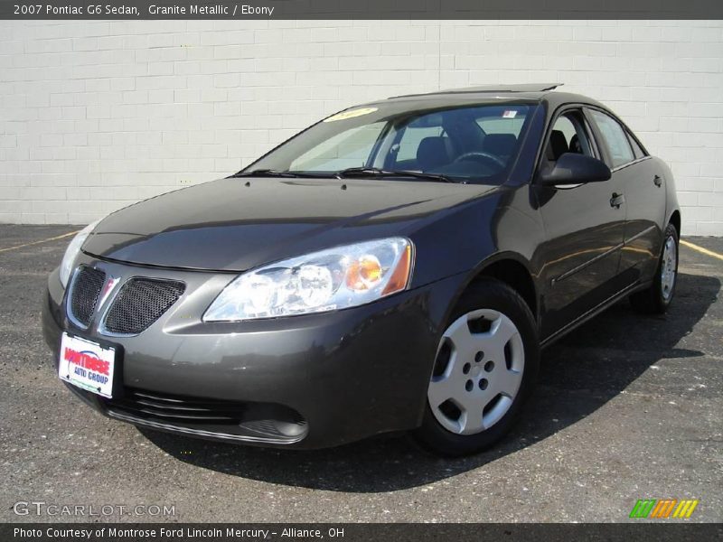 Granite Metallic / Ebony 2007 Pontiac G6 Sedan