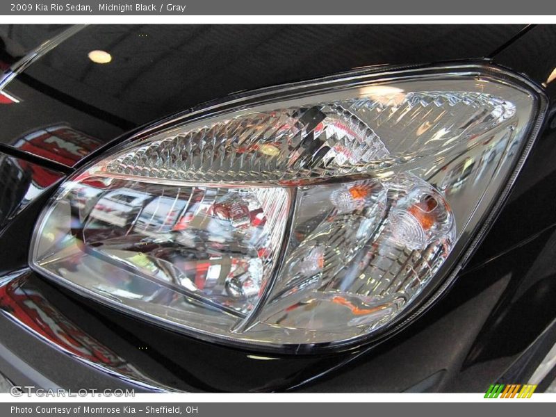 Midnight Black / Gray 2009 Kia Rio Sedan