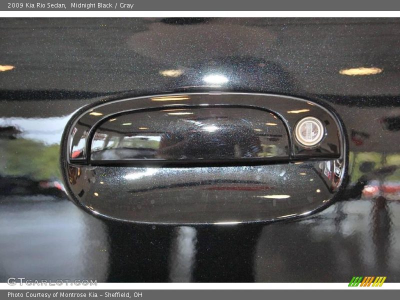 Midnight Black / Gray 2009 Kia Rio Sedan