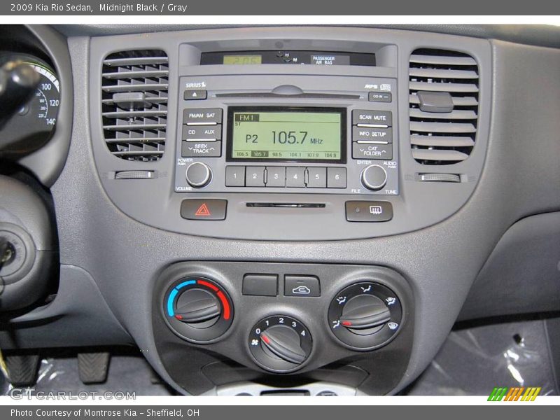 Midnight Black / Gray 2009 Kia Rio Sedan