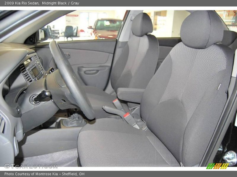 Midnight Black / Gray 2009 Kia Rio Sedan