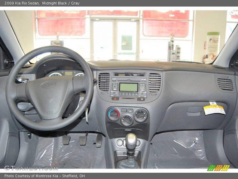 Midnight Black / Gray 2009 Kia Rio Sedan