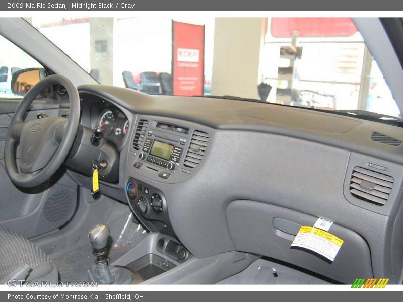 Midnight Black / Gray 2009 Kia Rio Sedan