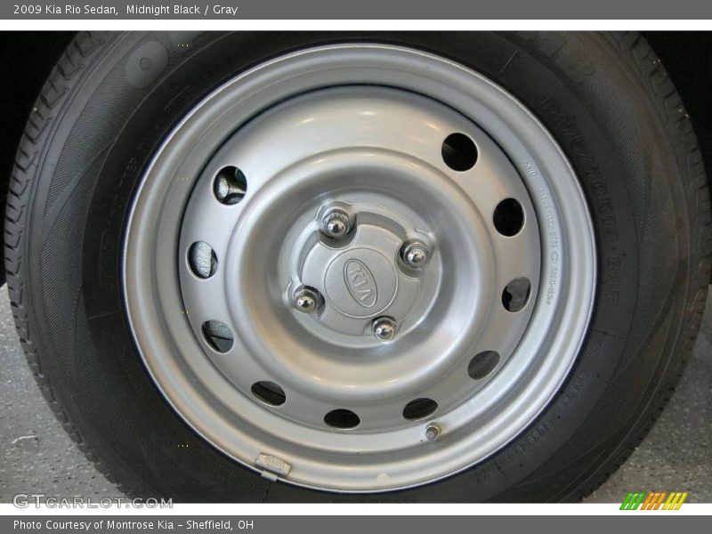 Midnight Black / Gray 2009 Kia Rio Sedan