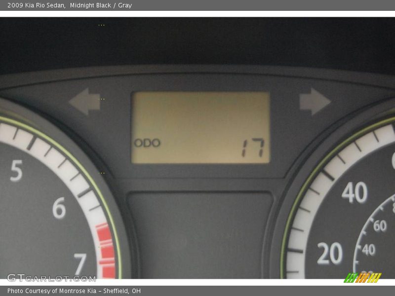 Midnight Black / Gray 2009 Kia Rio Sedan