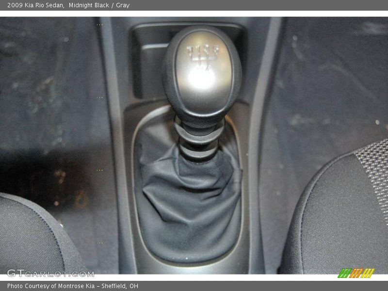 Midnight Black / Gray 2009 Kia Rio Sedan