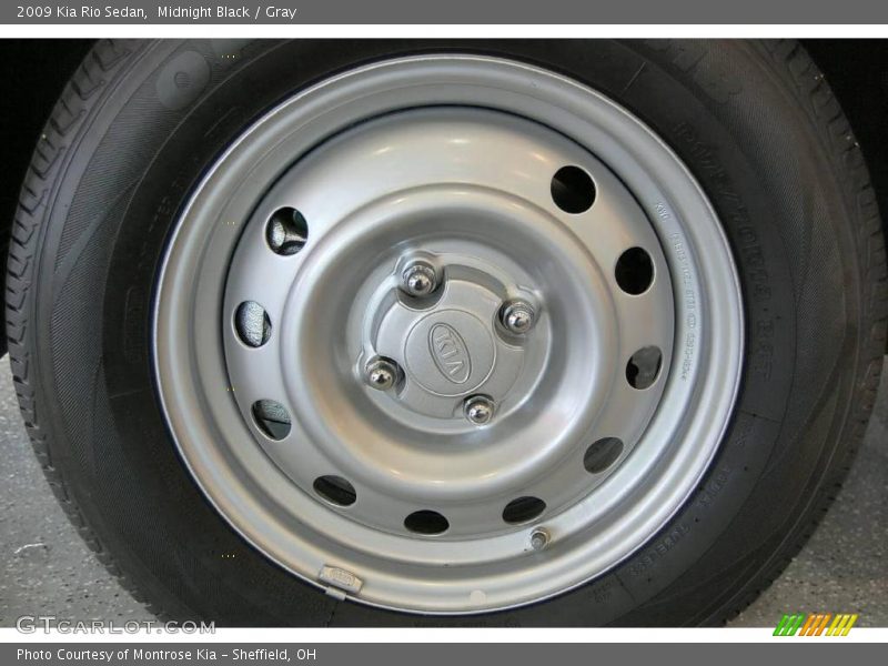 Midnight Black / Gray 2009 Kia Rio Sedan