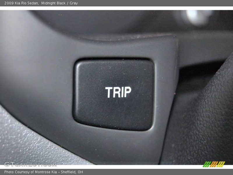 Midnight Black / Gray 2009 Kia Rio Sedan