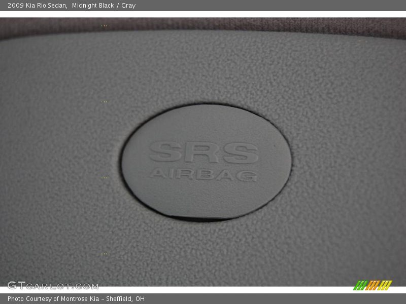 Midnight Black / Gray 2009 Kia Rio Sedan