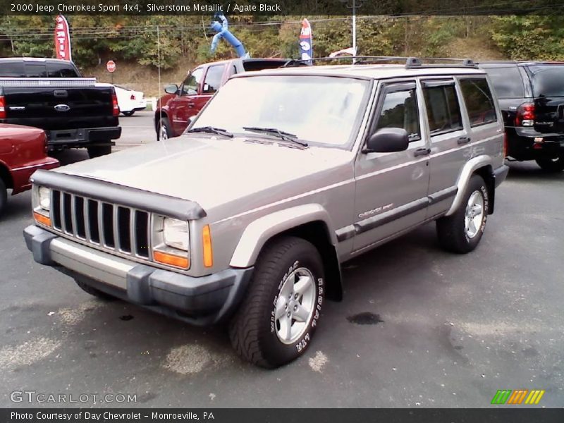 Silverstone Metallic / Agate Black 2000 Jeep Cherokee Sport 4x4
