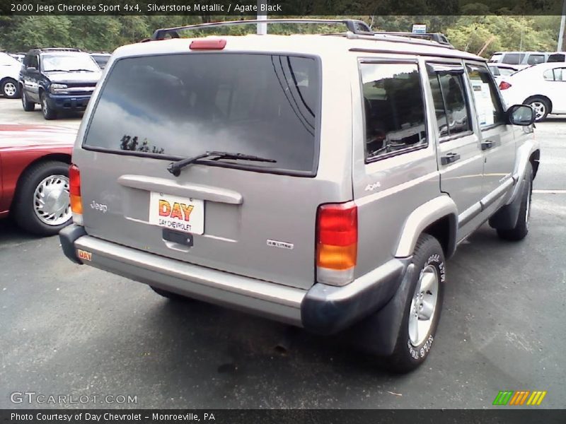 Silverstone Metallic / Agate Black 2000 Jeep Cherokee Sport 4x4