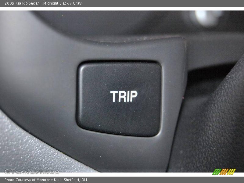 Midnight Black / Gray 2009 Kia Rio Sedan