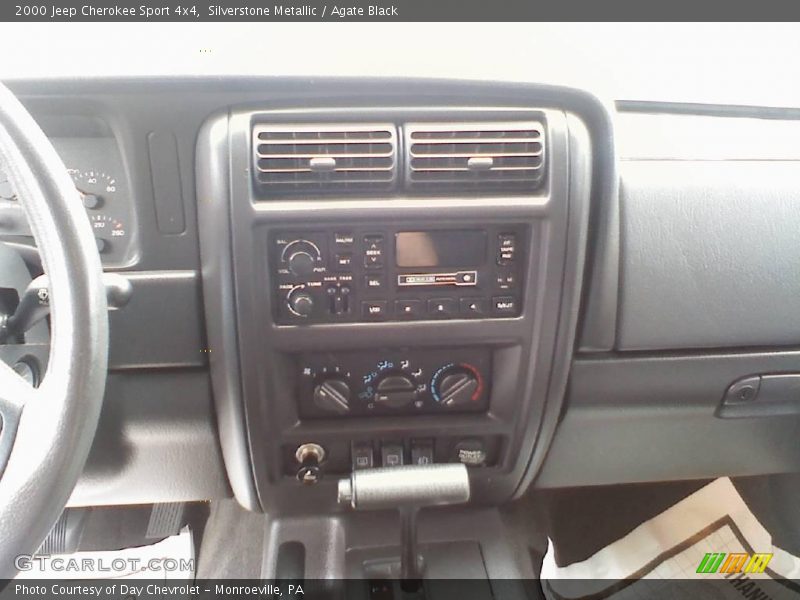 Silverstone Metallic / Agate Black 2000 Jeep Cherokee Sport 4x4