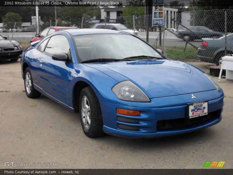Chrome Blue Pearl / Beige/Black 2002 Mitsubishi Eclipse RS Coupe