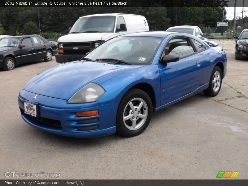 Chrome Blue Pearl / Beige/Black 2002 Mitsubishi Eclipse RS Coupe