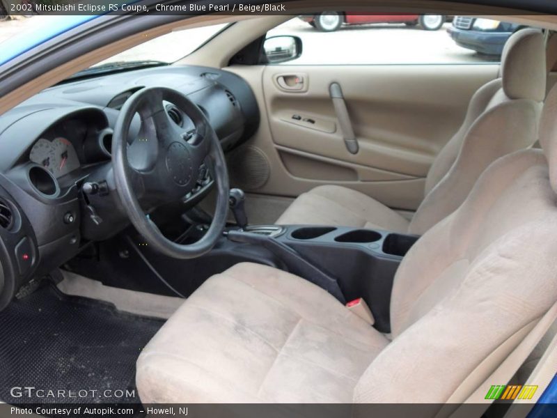 Chrome Blue Pearl / Beige/Black 2002 Mitsubishi Eclipse RS Coupe
