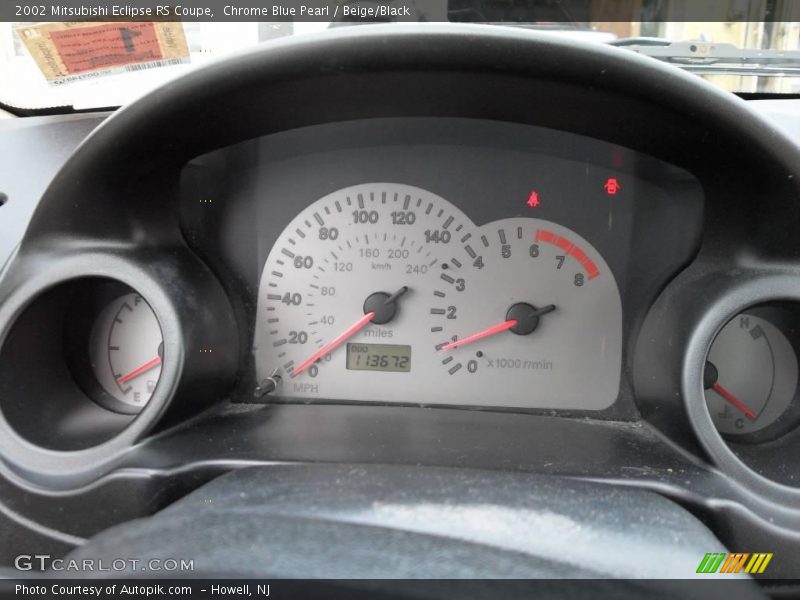 Chrome Blue Pearl / Beige/Black 2002 Mitsubishi Eclipse RS Coupe