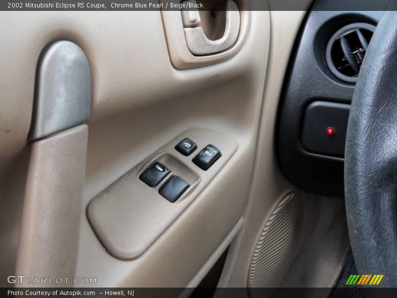 Chrome Blue Pearl / Beige/Black 2002 Mitsubishi Eclipse RS Coupe