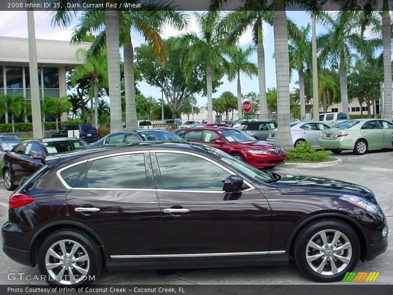 Dark Currant Red / Wheat 2008 Infiniti EX 35