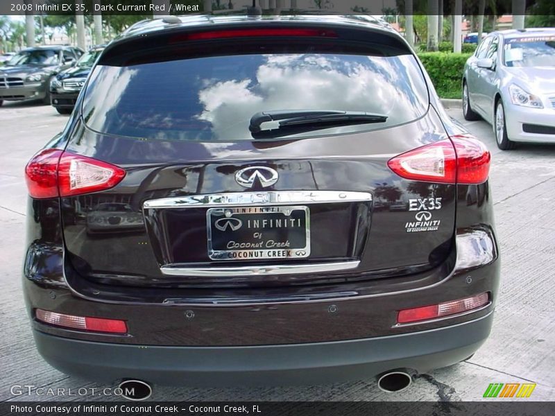 Dark Currant Red / Wheat 2008 Infiniti EX 35