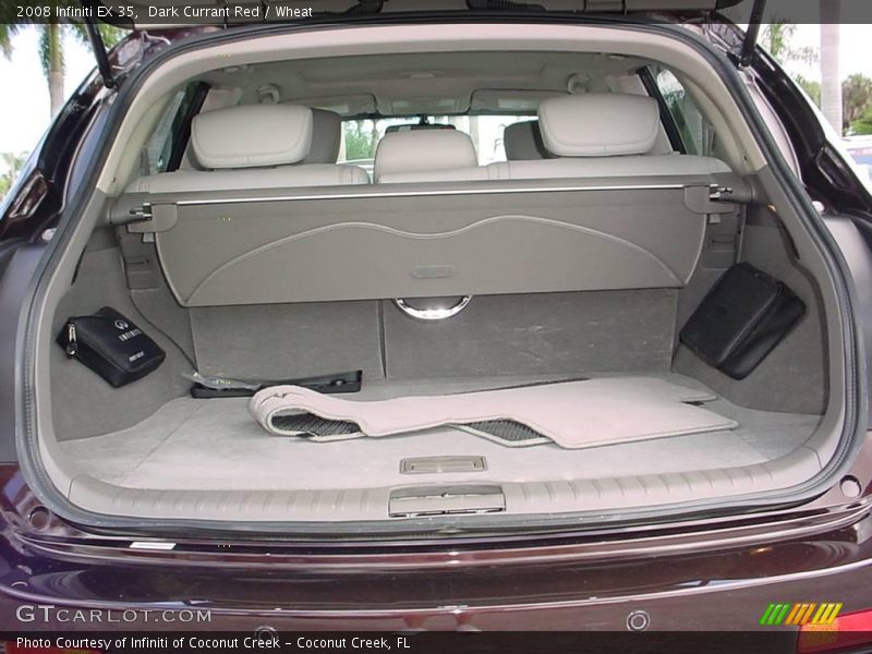 Dark Currant Red / Wheat 2008 Infiniti EX 35