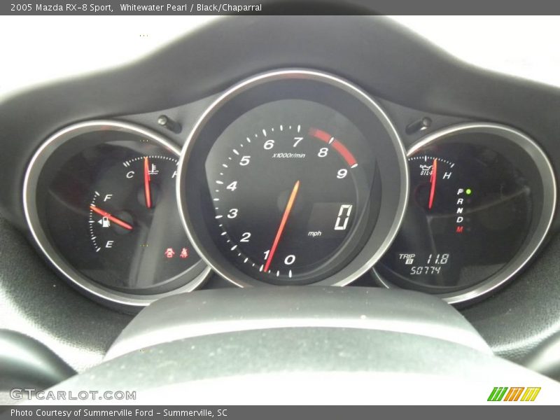 Whitewater Pearl / Black/Chaparral 2005 Mazda RX-8 Sport